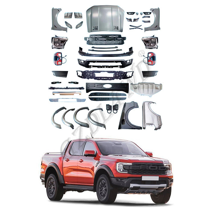 Purple Horn Conversion Kit Car Bumper Body Kits For Ranger XL XLS Upgrade To Raptor 2022 Look